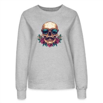 Skelett Bunt - Frauen Sweatshirt - Grau meliert - Vorne - AI Model Female 172 dark (172cm)