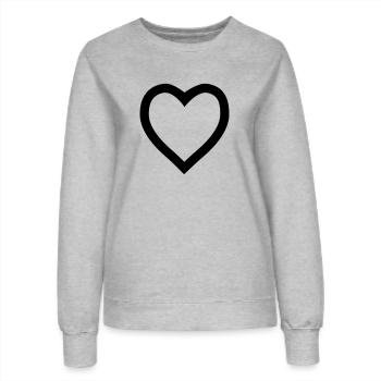 Heart outline - Frauen Sweatshirt - Grau meliert - Vorne - AI Model Female 172 dark (172cm)