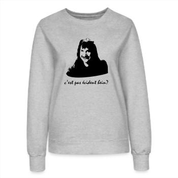 François l'embrouille - Sweat Femme - gris chiné - Devant - AI Model Female 172 dark (172cm)