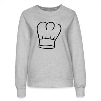 toque de cuisinier - Sweat Femme - gris chiné - Devant - AI Model Female 172 dark (172cm)