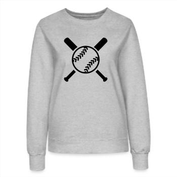 Softball - Frauen Sweatshirt - Grau meliert - Vorne - AI Model Female 172 dark (172cm)