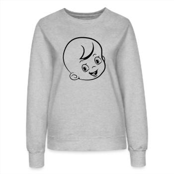 Bébé heureux riant avec des yeux brillants - Sweat Femme - gris chiné - Devant - AI Model Female 172 dark (172cm)