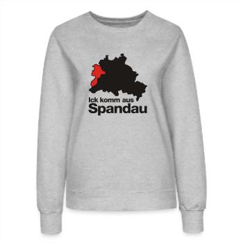 Spandau - Sweat Femme - gris chiné - Devant - AI Model Female 172 dark (172cm)