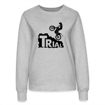 Trial rock - Women’s Sweatshirt - heather grey - Front - AI Model Female 172 dark (172cm)