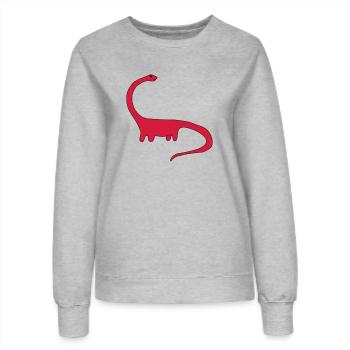 dinosaur - Women’s Sweatshirt - heather grey - Front - AI Model Female 172 dark (172cm)