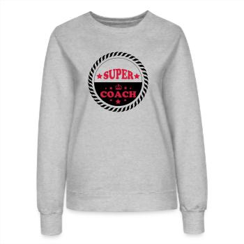 Super coach - Frauen Sweatshirt - Grau meliert - Vorne - AI Model Female 172 dark (172cm)