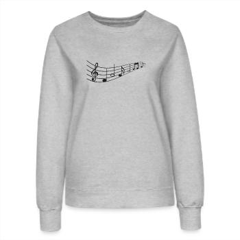 Sheet music - Women’s Sweatshirt - heather grey - Front - AI Model Female 172 dark (172cm)