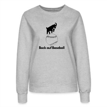 Bock auf Baseball – Lustiges Design - Frauen Sweatshirt - Grau meliert - Vorne - AI Model Female 172 dark (172cm)