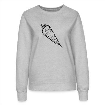 Karotte Ananas Graff (Schablone) - Frauen Sweatshirt - Grau meliert - Vorne - AI Model Female 172 dark (172cm)