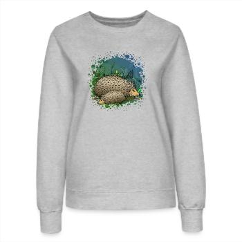 Igel - Frauen Sweatshirt - Grau meliert - Vorne - AI Model Female 172 dark (172cm)