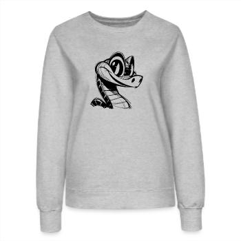 Listige Kinder Schlange raffinierte Schlangen - Frauen Sweatshirt - Grau meliert - Vorne - AI Model Female 172 dark (172cm)