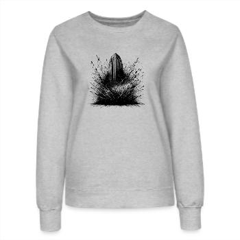 Skyscrapers in Energy Chaos Style Explosion - Women’s Sweatshirt - heather grey - Front - AI Model Female 172 dark (172cm)