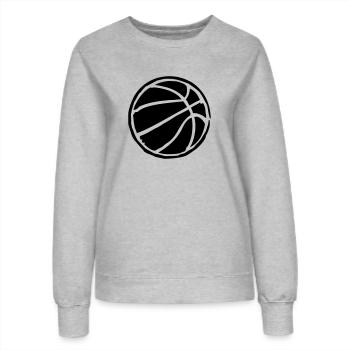 Basket-ball Basketball Basket - Sweat Femme - gris chiné - Devant - AI Model Female 172 dark (172cm)
