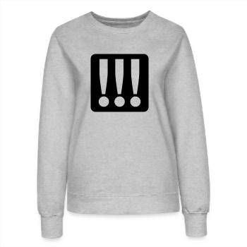 Drei Ausrufezeichen - Frauen Sweatshirt - Grau meliert - Vorne - AI Model Female 172 dark (172cm)