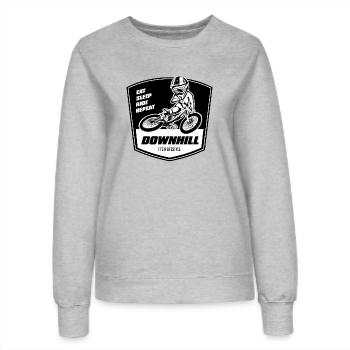 downhill freeride - Sweat Femme - gris chiné - Devant - AI Model Female 172 dark (172cm)