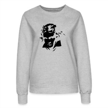 compositeur musique classique visage de beethoven - Sweat Femme - gris chiné - Devant - AI Model Female 172 dark (172cm)