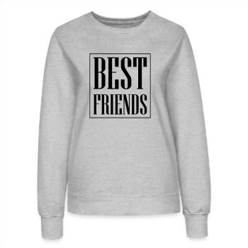 Beste Freunde - Frauen Sweatshirt - Grau meliert - Vorne - AI Model Female 172 dark (172cm)