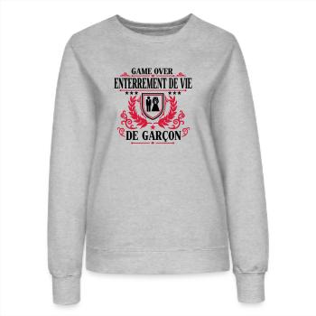 Enterrement de vie de garçon - Game Over - Frauen Sweatshirt - Grau meliert - Vorne - AI Model Female 172 dark (172cm)