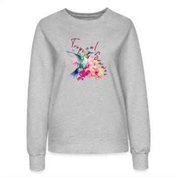 Tropical Summer - Frauen Sweatshirt - Grau meliert - Vorne - AI Model Female 172 dark (172cm)