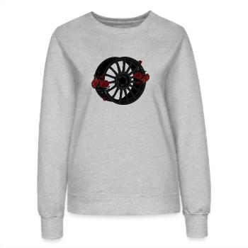 Felge - Frauen Sweatshirt - Grau meliert - Vorne - AI Model Female 172 dark (172cm)
