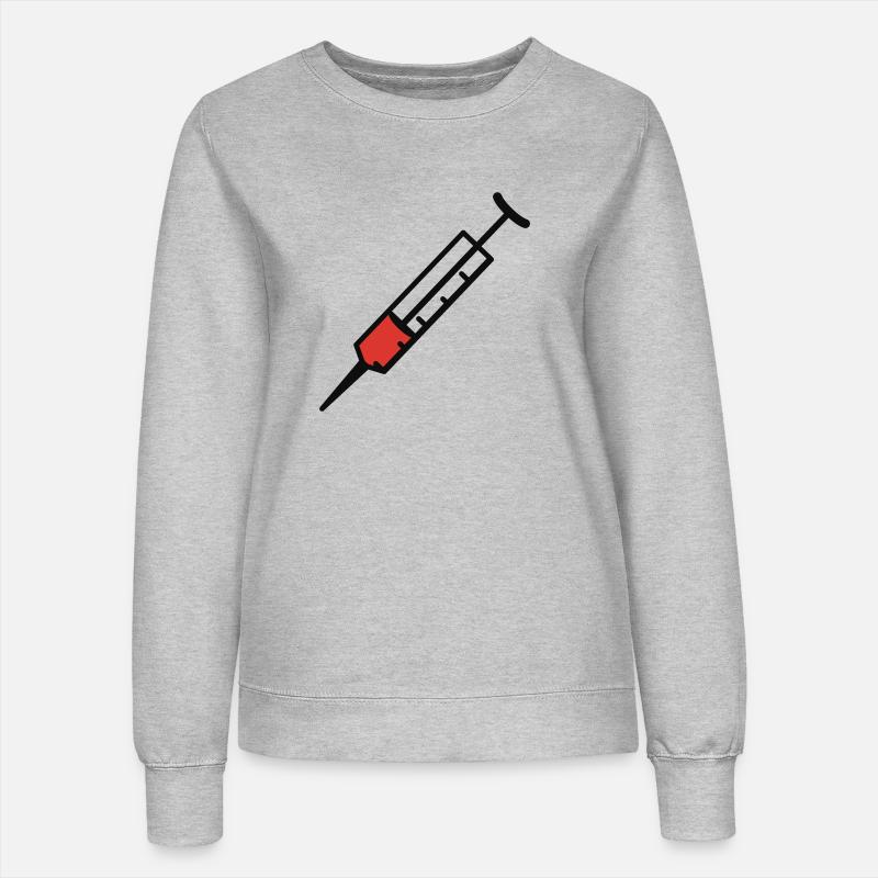 Spritze 2farb - Frauen Sweatshirt - Grau meliert