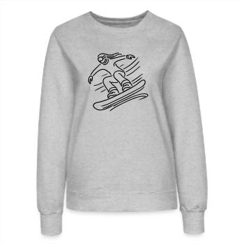 Snowboarder Snowboard - Frauen Sweatshirt - Grau meliert - Vorne - AI Model Female 172 dark (172cm)