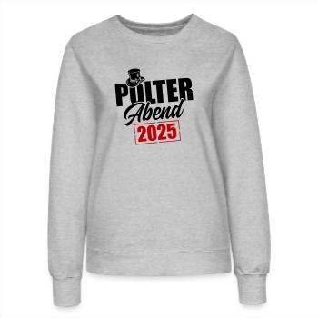 Polterabend 2025 - Frauen Sweatshirt - Grau meliert - Vorne - AI Model Female 172 dark (172cm)