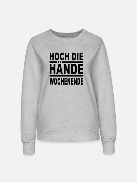 hoch die hände - Frauen Sweatshirt - Grau meliert