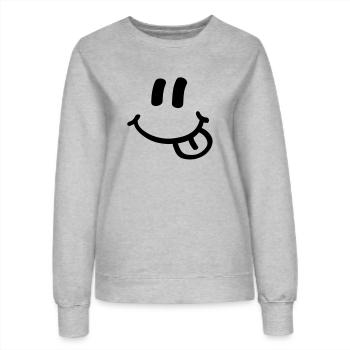 smilez_laughing_2__f1 - Women’s Sweatshirt - heather grey - Front - AI Model Female 172 dark (172cm)
