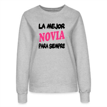 La mejor novia para siempre 111 - Frauen Sweatshirt - Grau meliert - Vorne - AI Model Female 172 dark (172cm)
