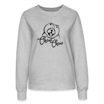 Chow-Chow - Sweatshirt til damer - grå meleret - Foran - AI Model Female 172 dark (172cm)