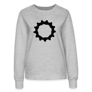 Mountainbike Zahnrad Zahnkranz Gangschaltung 1c - Frauen Sweatshirt - Grau meliert - Vorne - AI Model Female 172 dark (172cm)