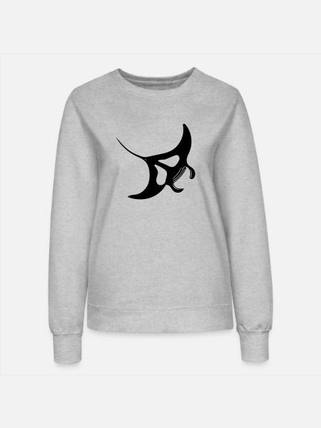 Manta Ray Vector - Women’s Sweatshirt - heather grey