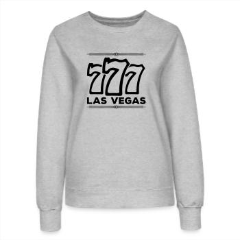 las vegas 777 - Frauen Sweatshirt - Grau meliert - Vorne - AI Model Female 172 dark (172cm)