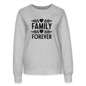 Familie für immer - Frauen Sweatshirt - Grau meliert - Vorne - AI Model Female 172 dark (172cm)