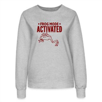 Frosch - Amphibie Tier - Frauen Sweatshirt - Grau meliert - Vorne - AI Model Female 172 dark (172cm)