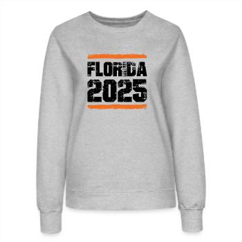 L’équipe de la Floride 2025 - Sweat Femme - gris chiné - Devant - AI Model Female 172 dark (172cm)