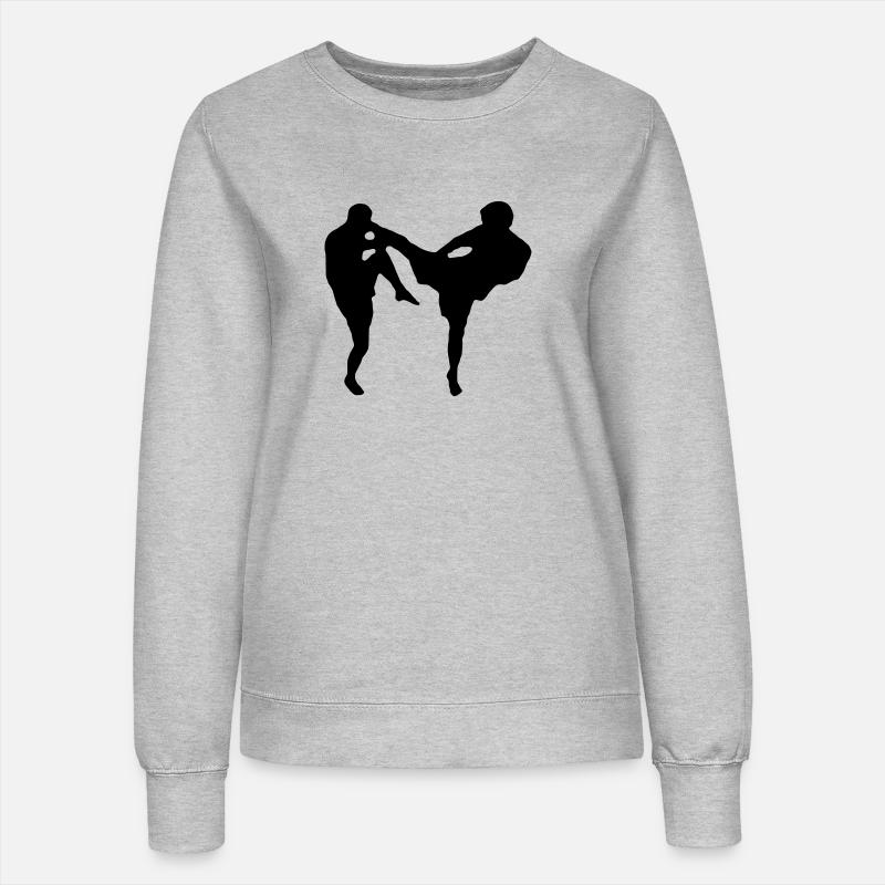 Muay Thai - Sweat Femme - gris chiné
