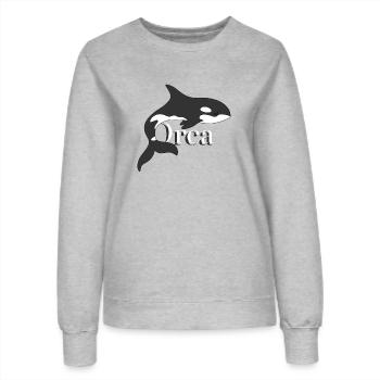 Orca Dream – Majestic Killer Whale - Women’s Sweatshirt - heather grey - Front - AI Model Female 172 dark (172cm)