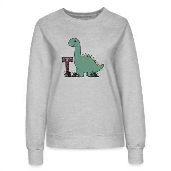 Dino Theo - Frauen Sweatshirt - Grau meliert - Vorne - AI Model Female 172 dark (172cm)