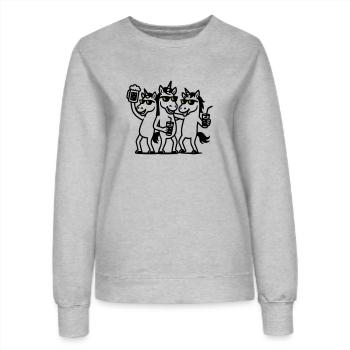 Fête de la bière Licorne - Sweat Femme - gris chiné - Devant - AI Model Female 172 dark (172cm)