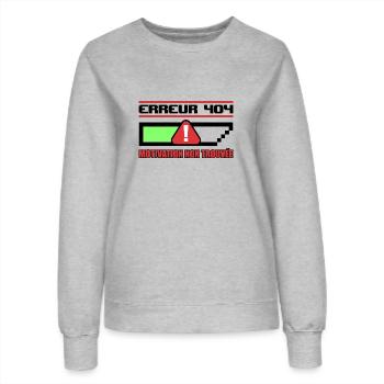 Erreur 404 motivation non trouvée - Sweat Femme - gris chiné - Devant - AI Model Female 172 dark (172cm)