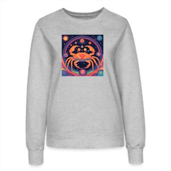 Cancer Cancers Cadeau du zodiaque - Sweat Femme - gris chiné - Devant - AI Model Female 172 dark (172cm)