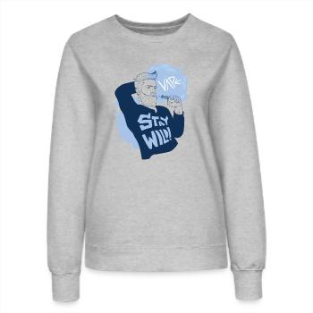 Vaperguy avec mode de vie sauvage - Sweat Femme - gris chiné - Devant - AI Model Female 172 dark (172cm)