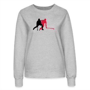 hockey sur gazon - Sweat Femme - gris chiné - Devant - AI Model Female 172 dark (172cm)