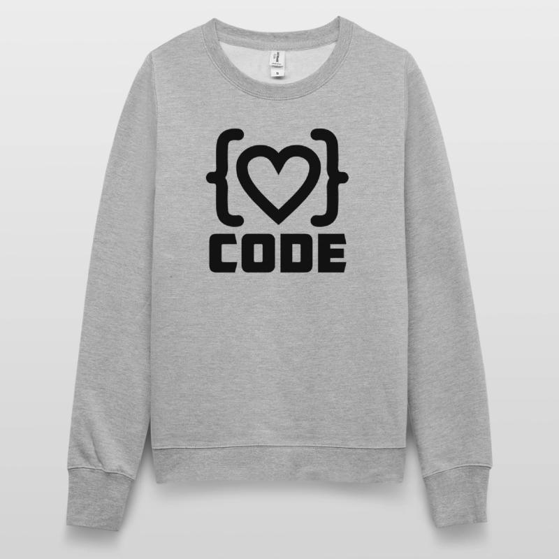 Herzprogrammierer Code Logo mit Text CODE Frauen Sweatshirt