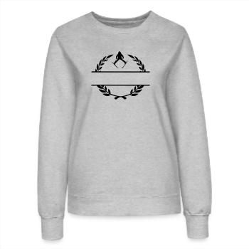 Lorbeerkranz 13 - Frauen Sweatshirt - Grau meliert - Vorne - AI Model Female 172 dark (172cm)