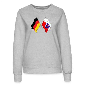Drapeau Allemagne Thuringe - Sweat Femme - gris chiné - Devant - AI Model Female 172 dark (172cm)