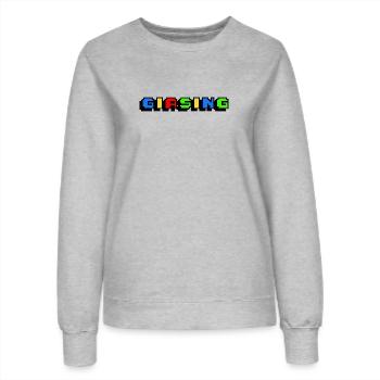 Giasing Pixel Giesing Munich 089 Minga - Women’s Sweatshirt - heather grey - Front - AI Model Female 172 dark (172cm)