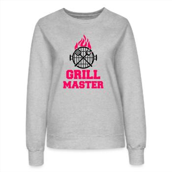 grill master - Frauen Sweatshirt - Grau meliert - Vorne - AI Model Female 172 dark (172cm)